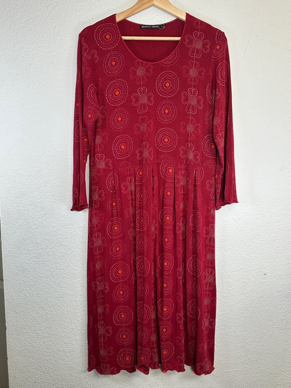 Gudrun Sjoden Micromodal Floral Dress Stretchy Boho Scandinavian‎ Womens Medium